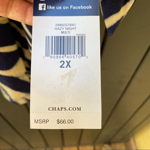 Chaps Women’s Plus Size 3/4 Sleeve Tunic, 2X - Picture 5 of 6